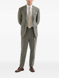Brunello Cucinelli virgin wool flannel Cavallo Tailor blazer with metal buttons