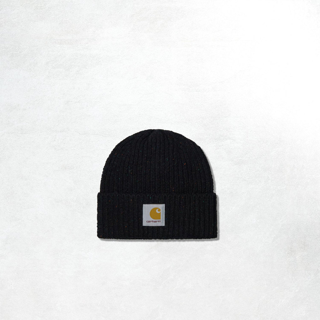 Carhartt WIP Anglistic Beanie: Speckled Black