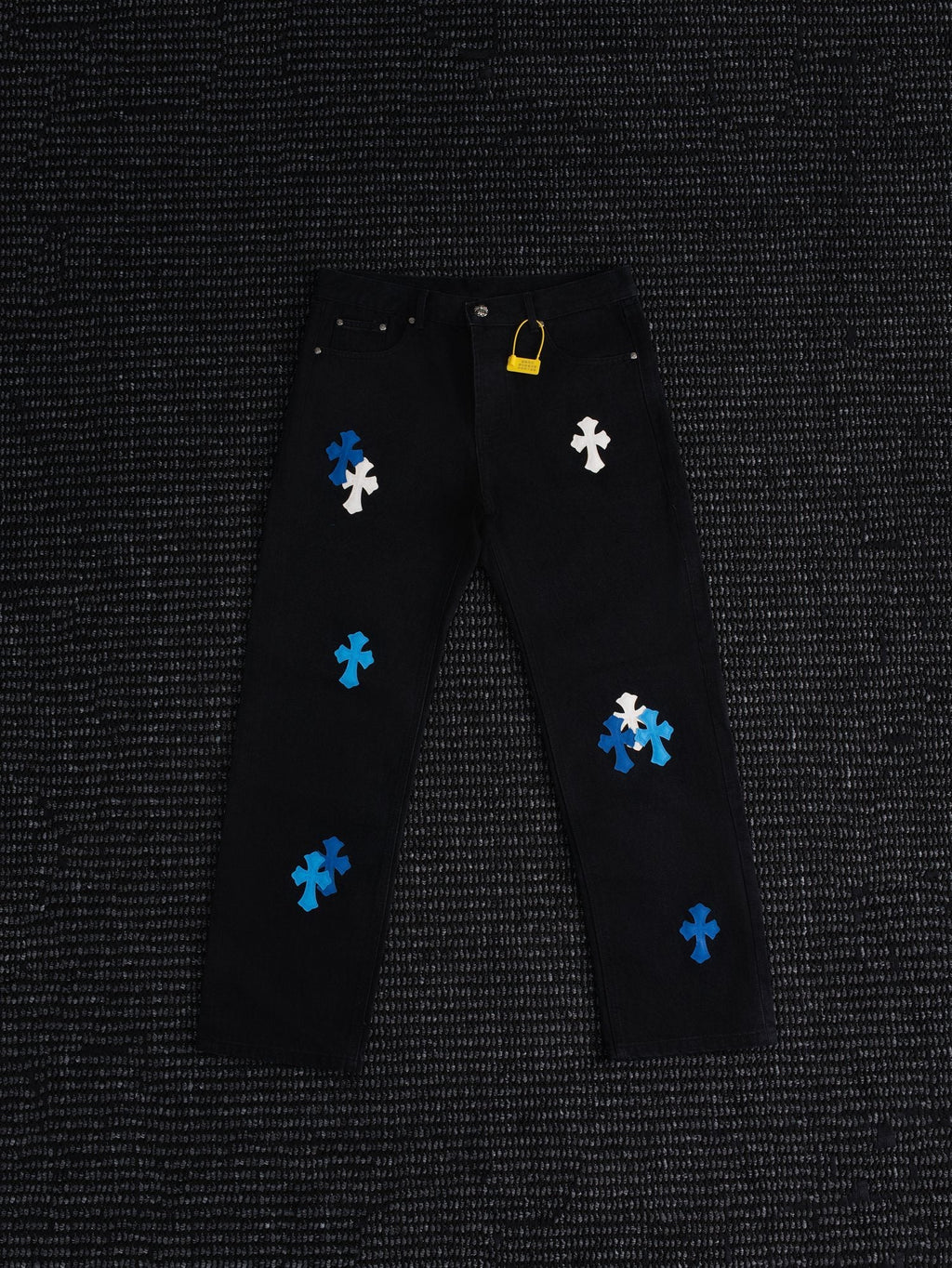 Chrome Hearts Cross Patch Black Jeans